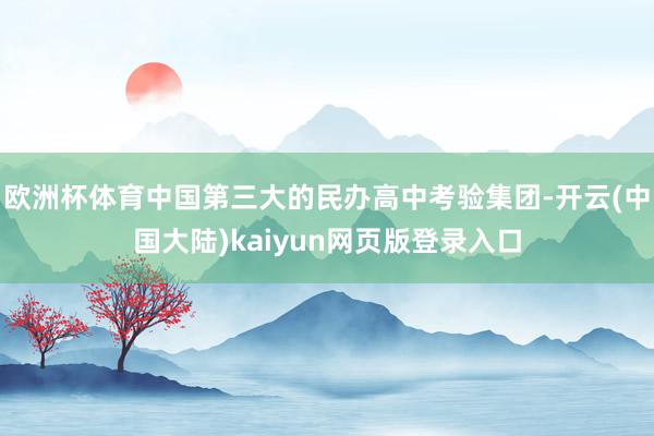 欧洲杯体育中国第三大的民办高中考验集团-开云(中国大陆)kaiyun网页版登录入口