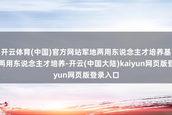 开云体育(中国)官方网站军地两用东说念主才培养基地军地两用东说念主才培养-开云(中国大陆)kaiyun网页版登录入口